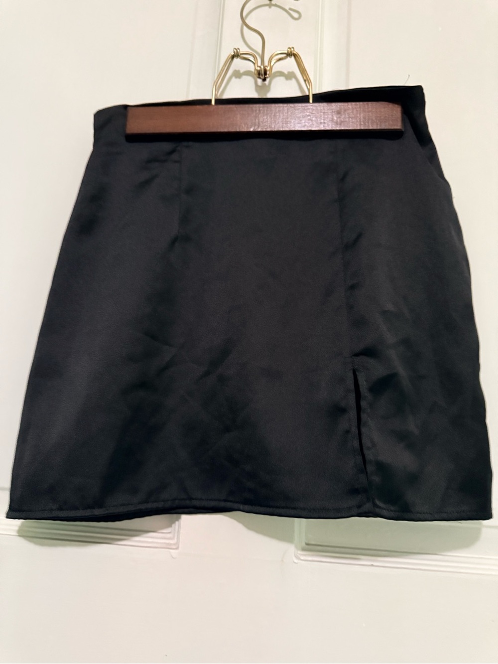 Topshop Black Mini Skirt with Side Slit Detail